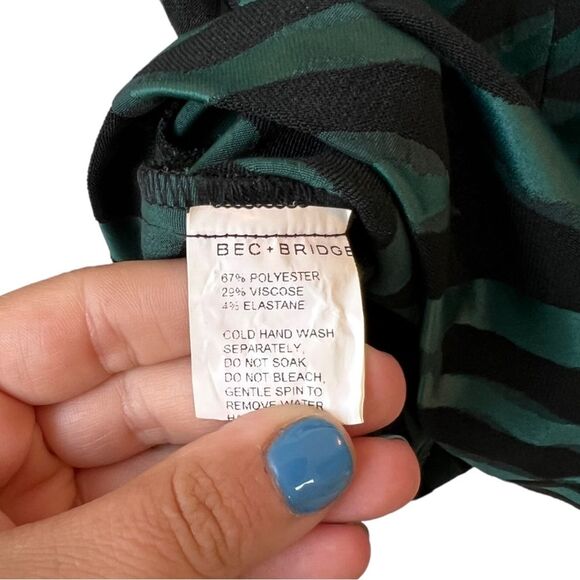 Bec + Bridge Discotheque Mini Dress Zebra Animal Print Metallic Party Size 4 - Picture 10 of 11